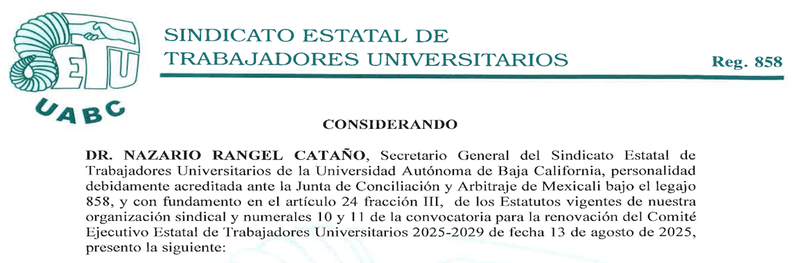 Convocatoria toma de protesta
